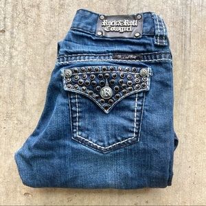 Rock & Roll Cowgirl | Low Rise Denim Flare Jeans